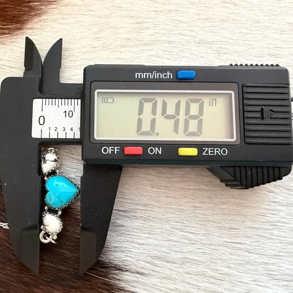 ❤️Kingman Heart Turquoise & Wild Horse Jasper 16+2” Adjustable Sterling Necklace - Picture 14 of 16